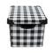 Simplify Checkered Black & White Storage Tote Bin